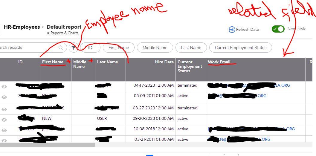 SQL to get Employee Name Fields (F,M,L Names) using Email Field | Qrew ...