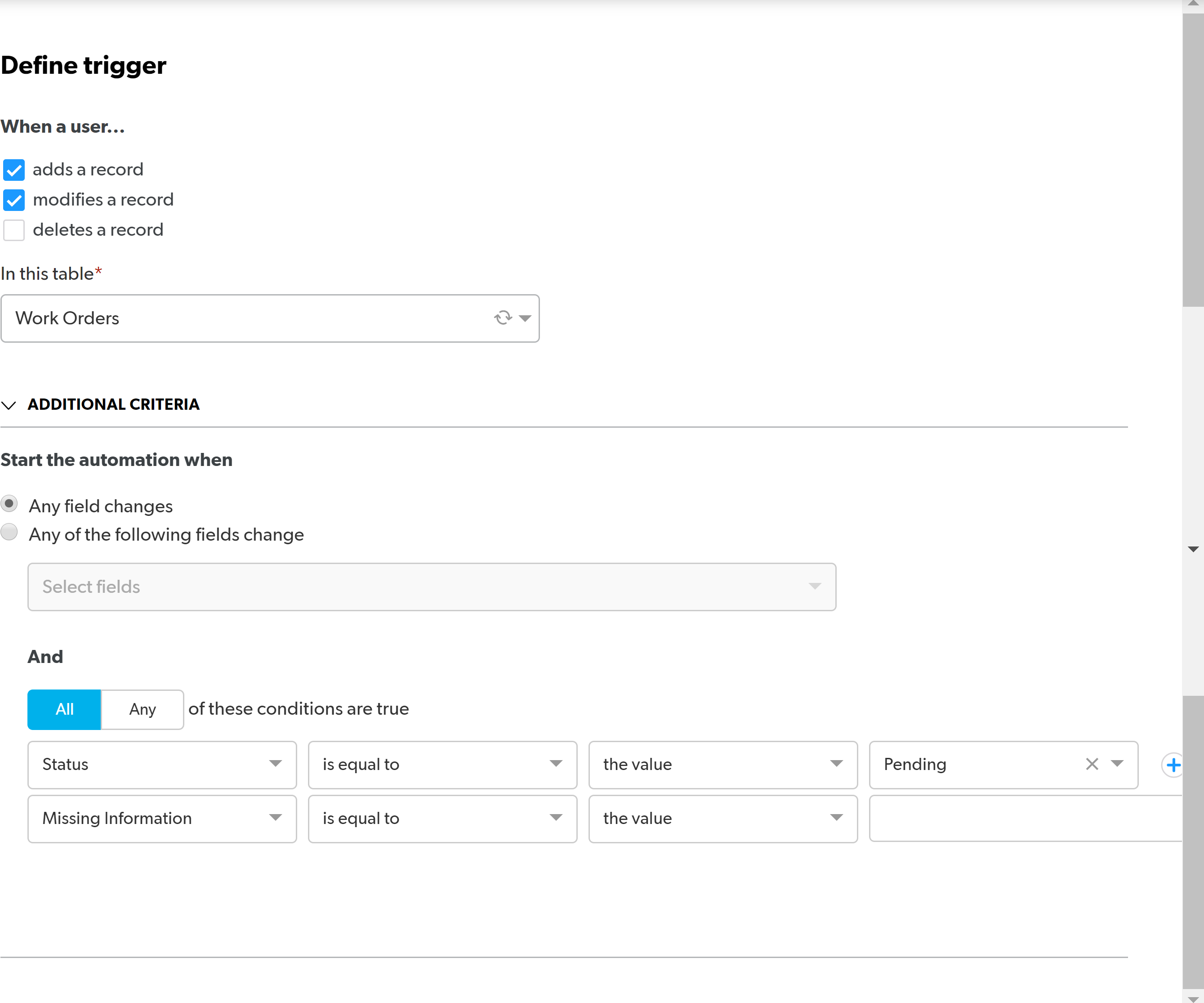 Automation not firing every time due to multiple forms/tables Qrew
